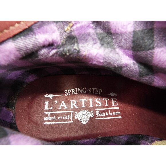 L'Artiste Spring Step Redding Red Leather Buckle Booties Size 40 - Picture 13 of 14